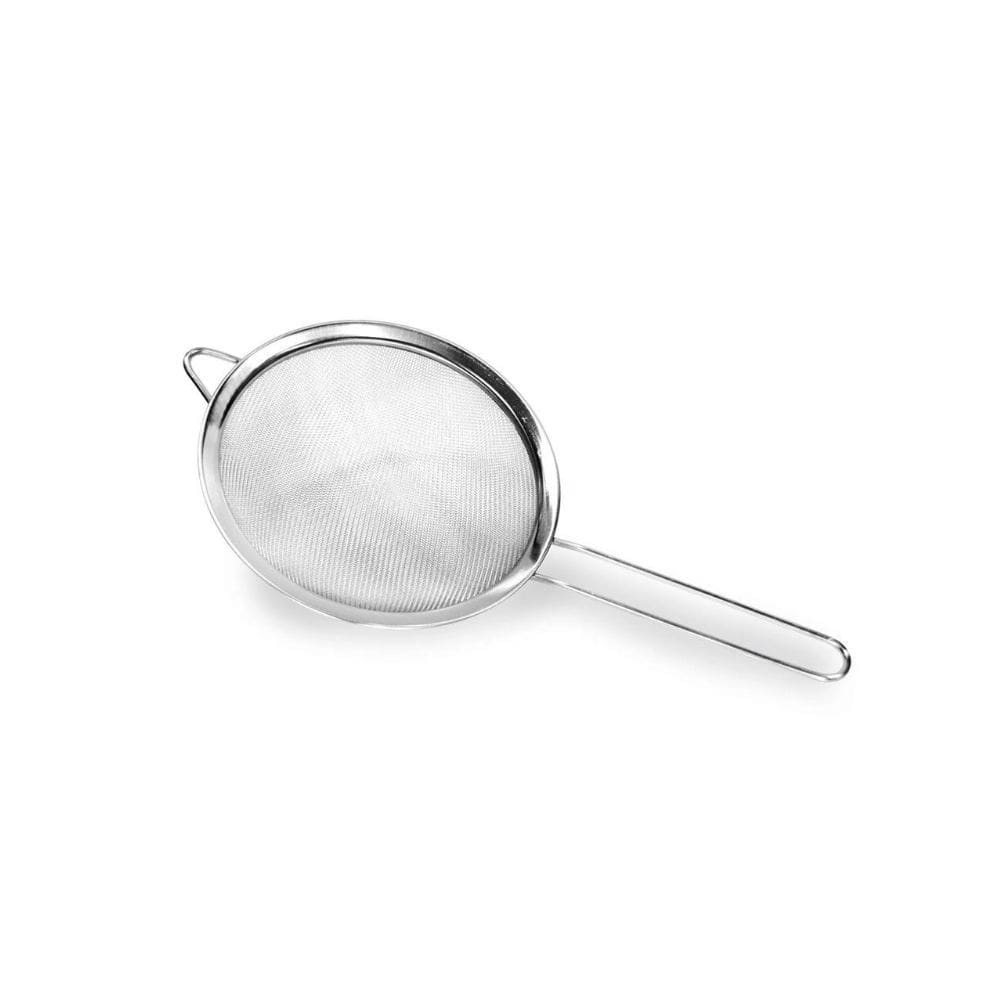 Peneira Em Inox 22 Cm Com Cabo De Furo Passante - Ad