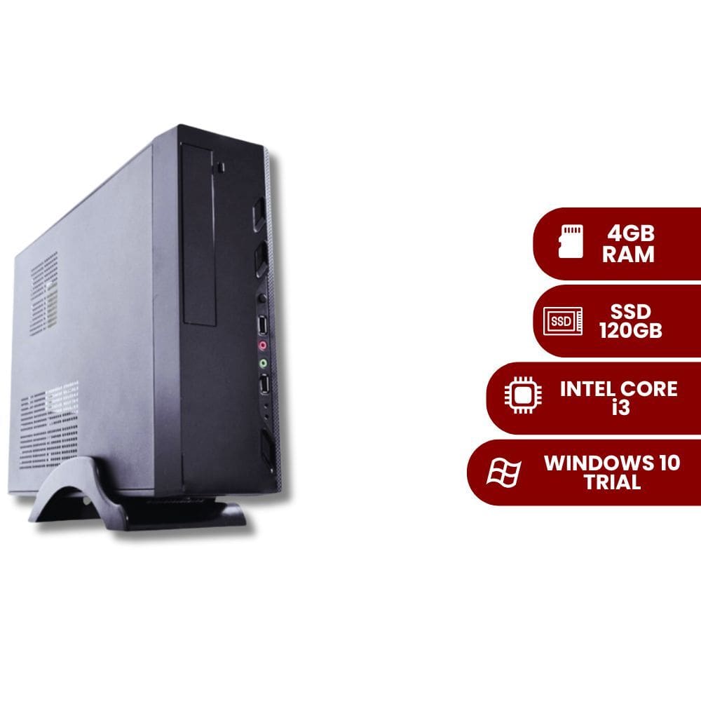 PC Pronto para o Dia a Dia Intel Core i3, 4GB RAM, SSD 120GB