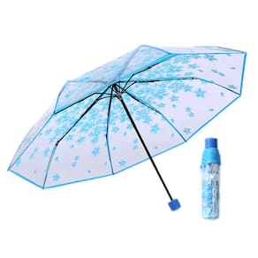 Guarda Chuva Romântico Dobrável Transparente Sakura Flor Cerejeira - Casamento Viagem Presente