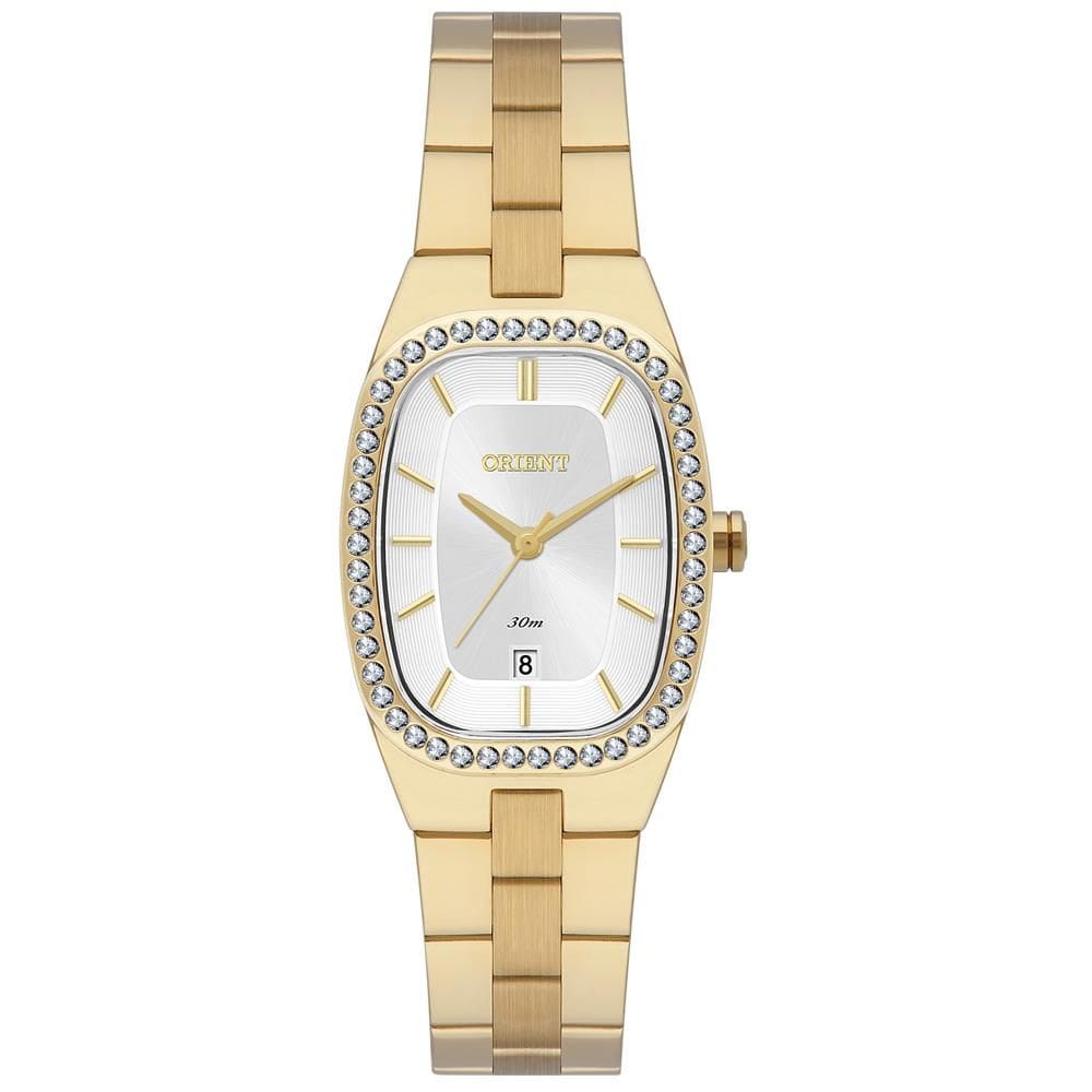 Relógio Orient Feminino Ref: Lgss1020 S1kx Retangular Dourado