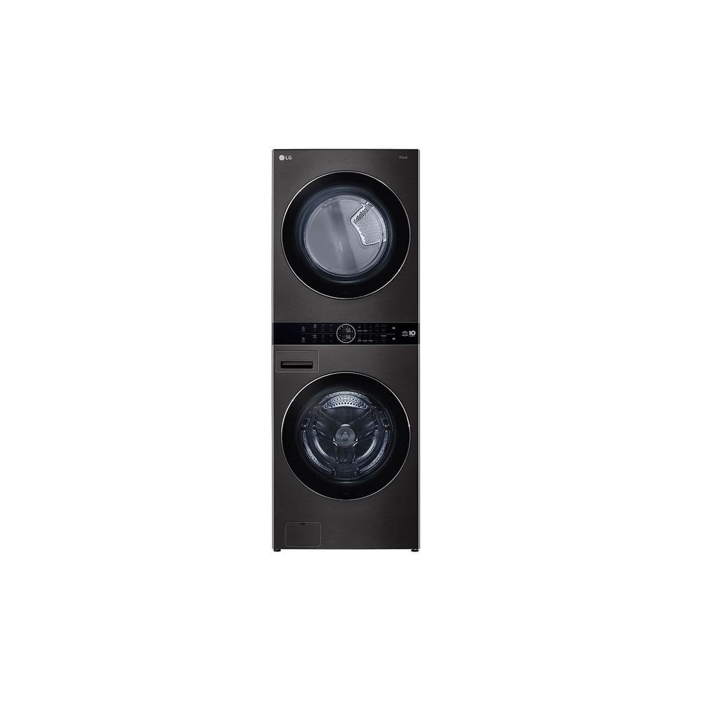 Lavadora e Secadora Elétrica Smart LG WashTower™ 17kg Aço Escovado Preto com Inteligência Artificial AIDD™ - WK17BS6A