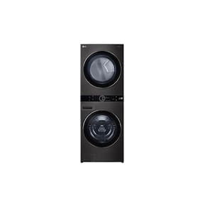 Lavadora e Secadora Elétrica Smart LG WashTower™ 17kg Aço Escovado Preto com Inteligência Artificial AIDD™ - WK17BS6A