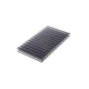 Chapa De Policarbonato Alveolar Cinza Refletivo 6mm - 2,10m X 6,00m - Polygal