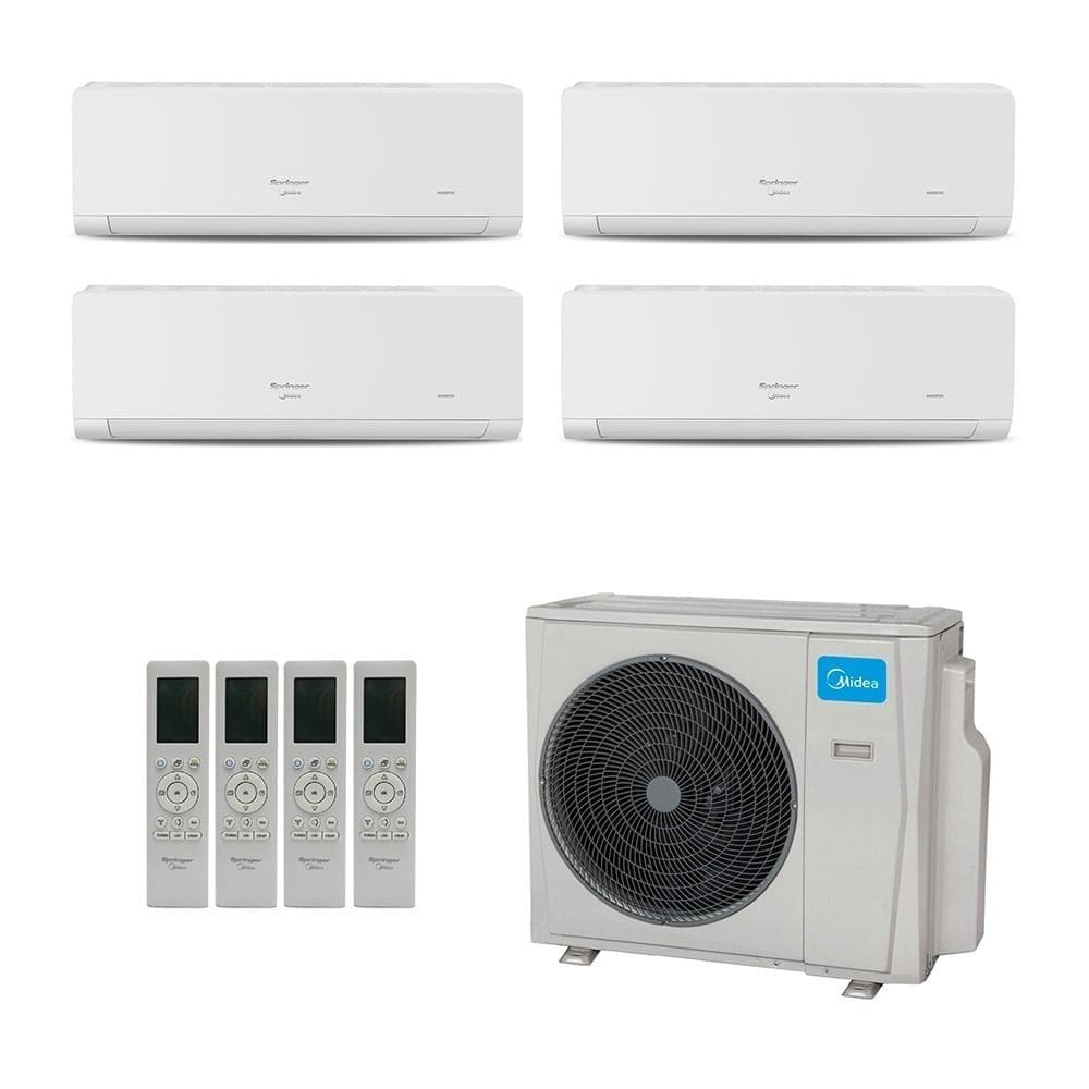 Ar-Condicionado Multi Split Inverter Springer Midea 36.000 (2x Evap HW 9.000 + 2x Evap HW 12.000) Quente/Frio 220V