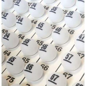 Bolinhas De Ping Pong Numeradas Para Sorteio - 01 a 75