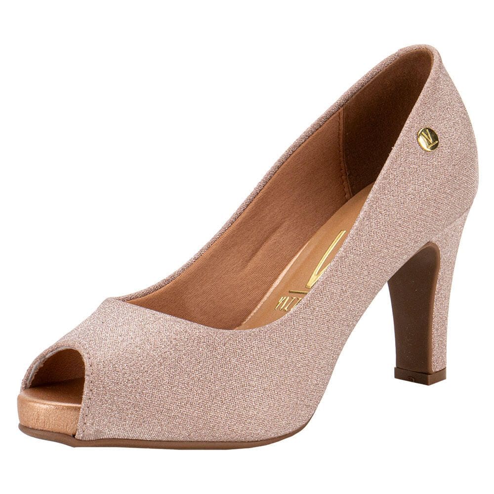 Peep Toe Feminino Salto Grosso Vizzano 1840300