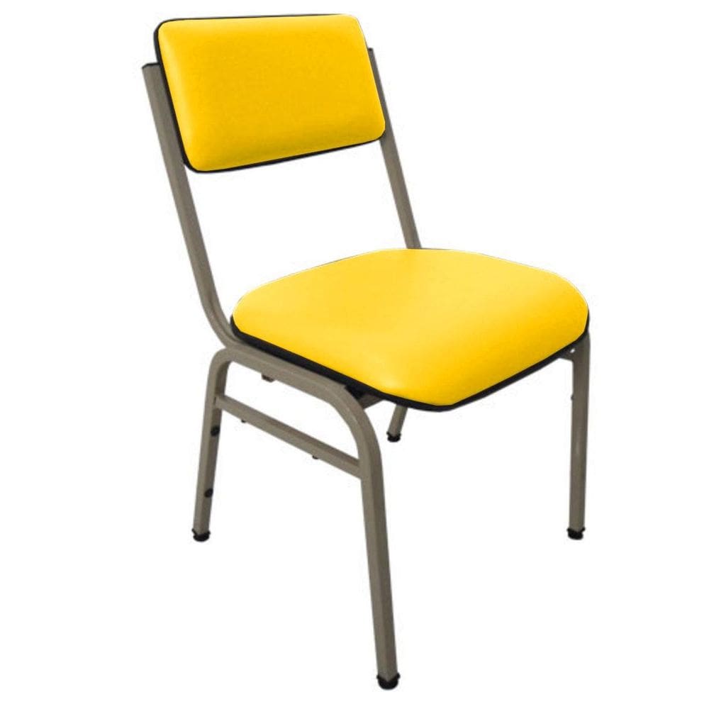 Cadeira Empilhável para Auditórios Linha Hotel Smart Amarelo