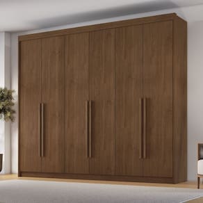 Guarda Roupa 6 Portas 6 Gavetas México Cacau