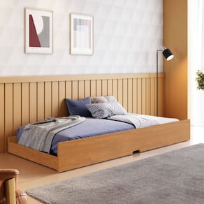 Cama Auxiliar Solteiro 188,6x93x23,5 cm Luna Cinamomo