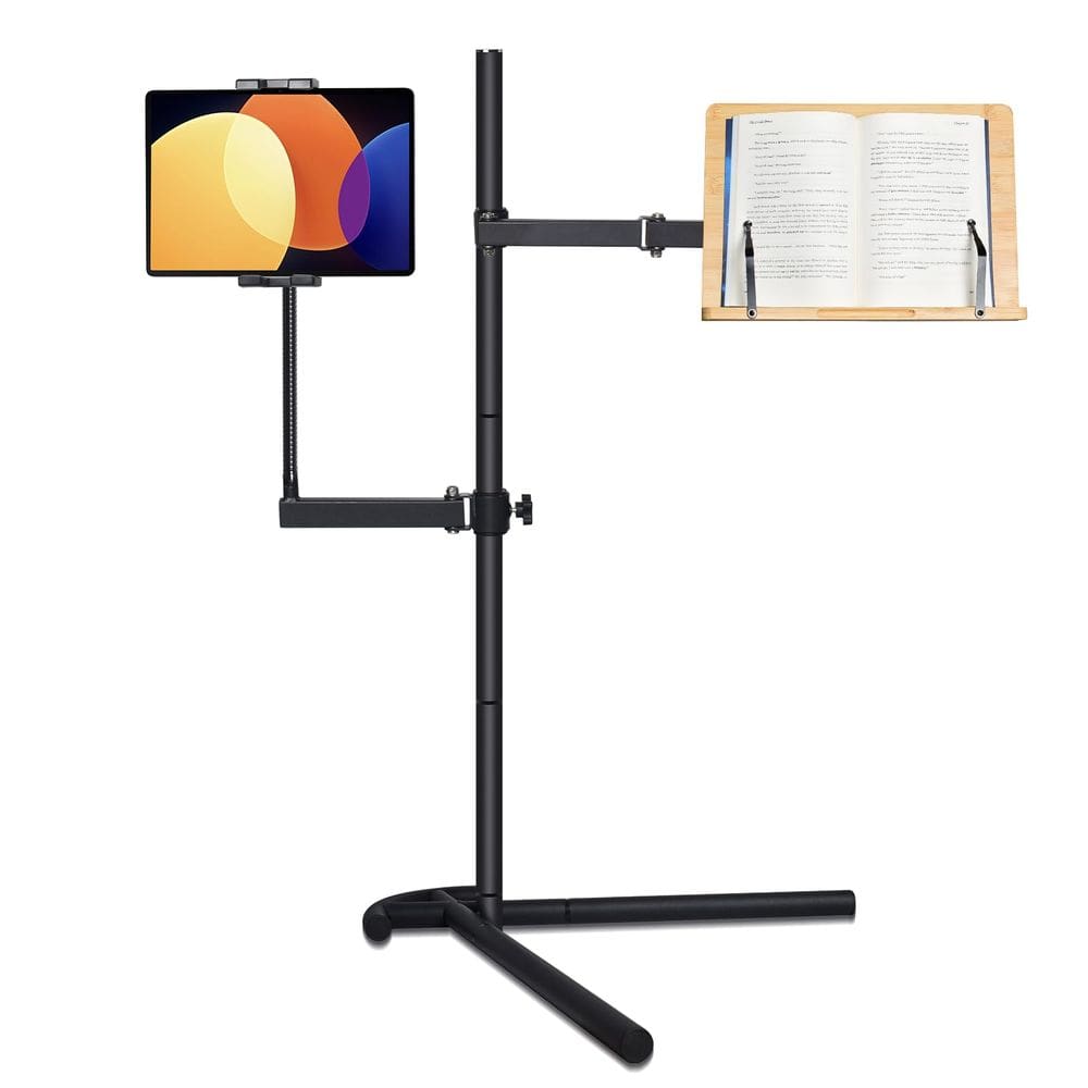 Suporte de livros wishacc com suporte ajustável para tablet em metal