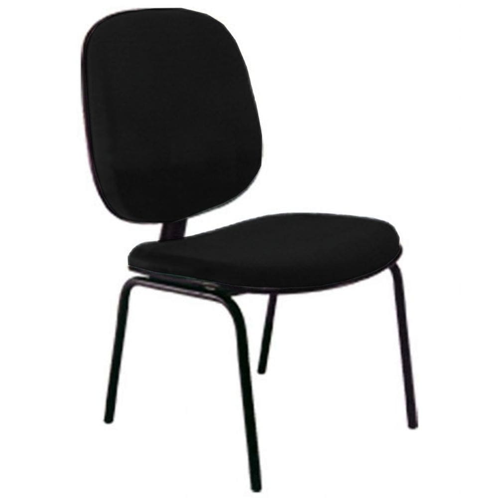 Cadeira Diretor Fixa para Escritório Linha Uno Preto