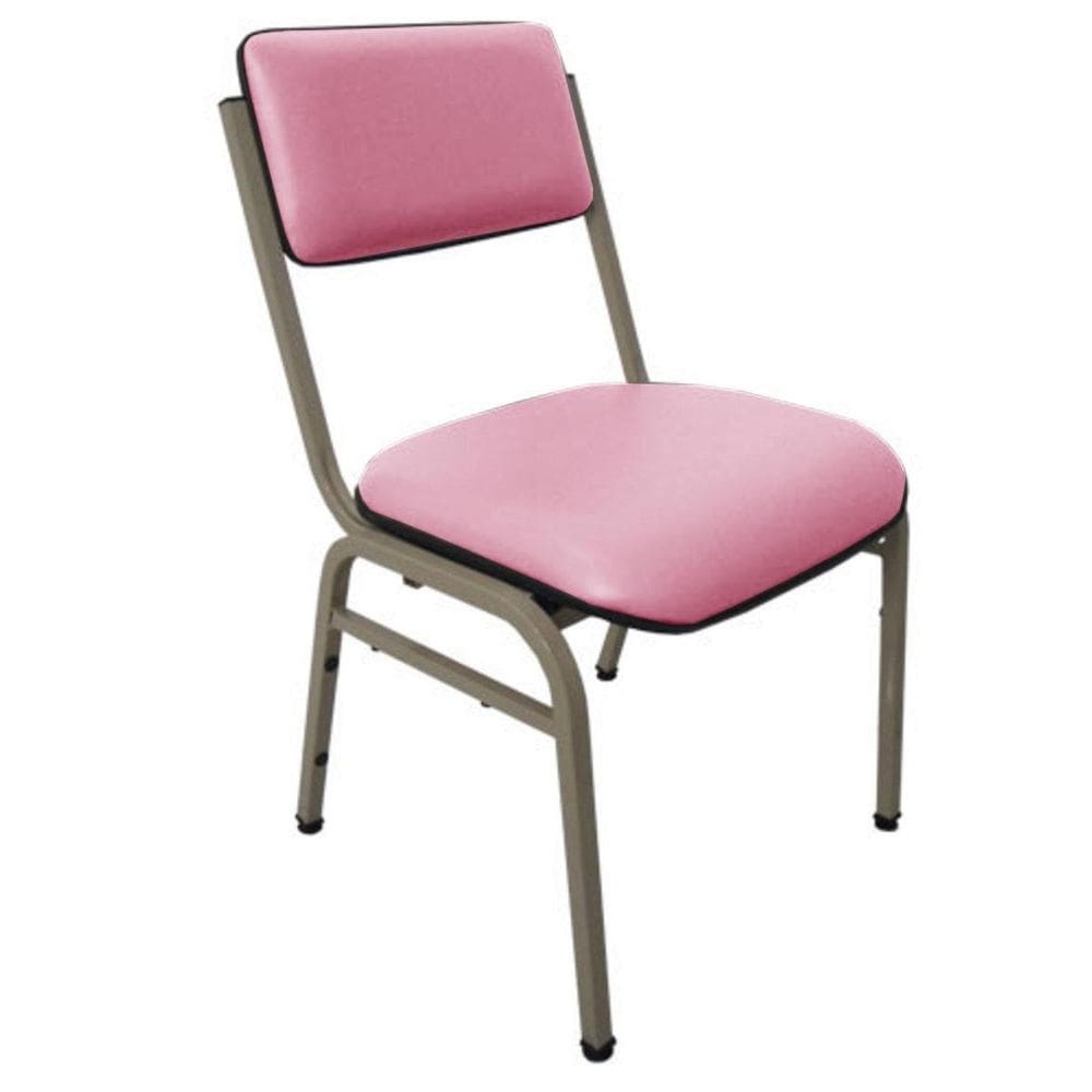 Cadeira Empilhável para Auditórios Linha Hotel Smart Rosa