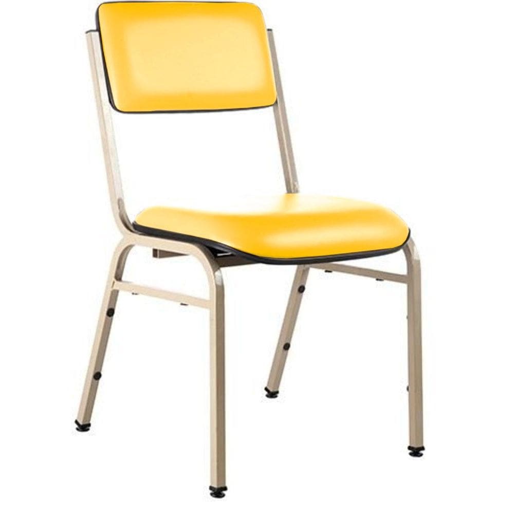 Cadeira Empilhável para Auditórios Linha Hotel Smart Amarelo