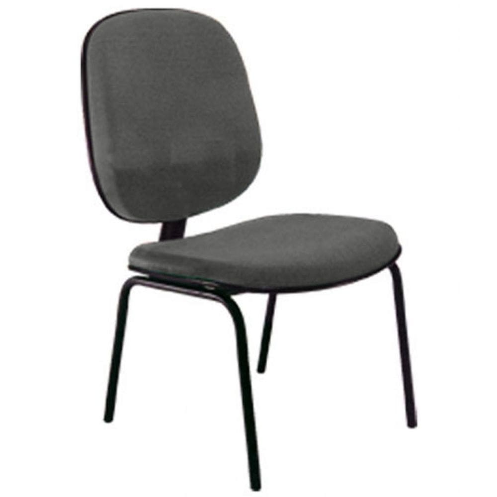 Cadeira Diretor Fixa para Escritório Linha Uno Cinza