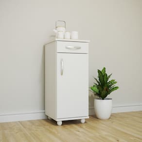 Multiuso Balcão Slim 1 Porta e 1 Gaveta Branco