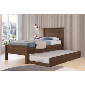 Cama Solteiro Barcelona c/ Auxiliar Cacau - Conquista