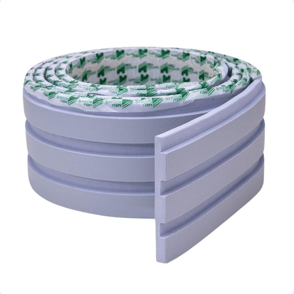 Painel Ripado Laminado De Eva Autocolante Flexível Rolo 10mt Azul