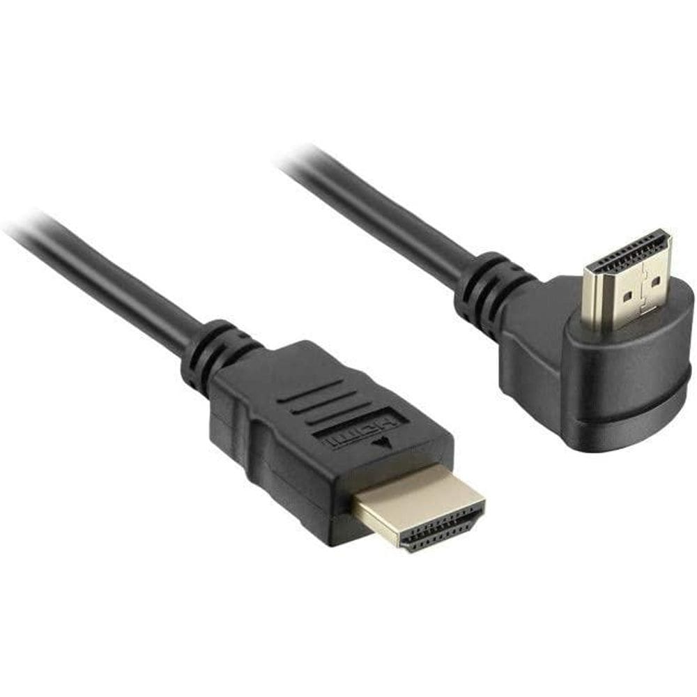 Cabo Hdmi 1.4 4k Ultra Hd 3d Conexão Ethernet Com 01 Conector 90º 1,8 Metros - [F083]