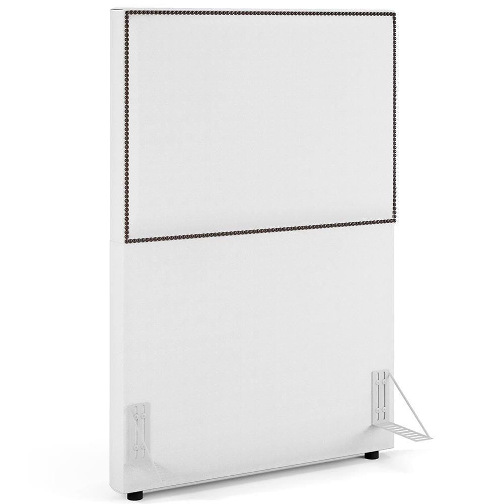 Cabeceira Box Solteiro Com Tachas 100 Cm Facto Branco