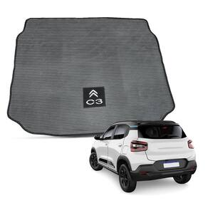 Tapete Porta Malas C3 2022 a 2025 Tapete de Borracha Impermeável Automotivo