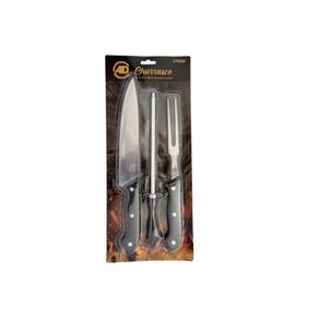 Kit De Faca, Garfo Trinchante E Chaira 3 Peças - Ad