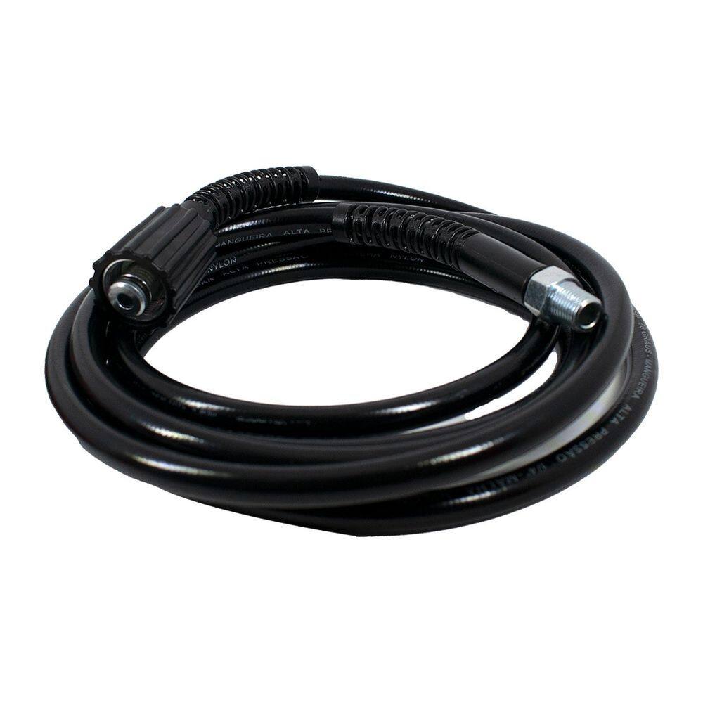 Mangueira Trama Nylon m22/14 X 1/4 Macho para Lavadoras Alta Pressao - 3 Metros