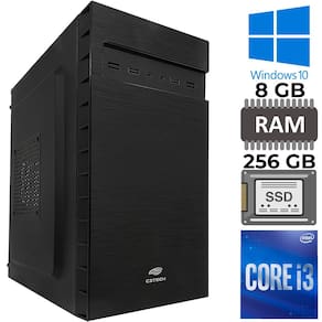 Computador Core i3-2120, Memória RAM 8GB, SSD 256GB, GT-H61 Com Slot M2, Rede Gigabit, MT-32BK, Windows