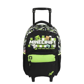 Mochila de Rodinhas Sestini Minecraft M Plus 15Anos Colorido