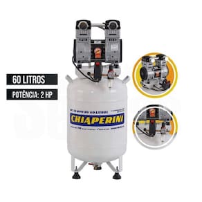 Compressor Ar Odontológico 10 Pes 60 Litros 20634 Chiaperini