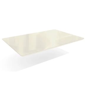 Tampo Mesa Sala de Jantar Madeirado c/ Vidro TA31 Retangular 80x120cm Off White/Off White - Kappesberg