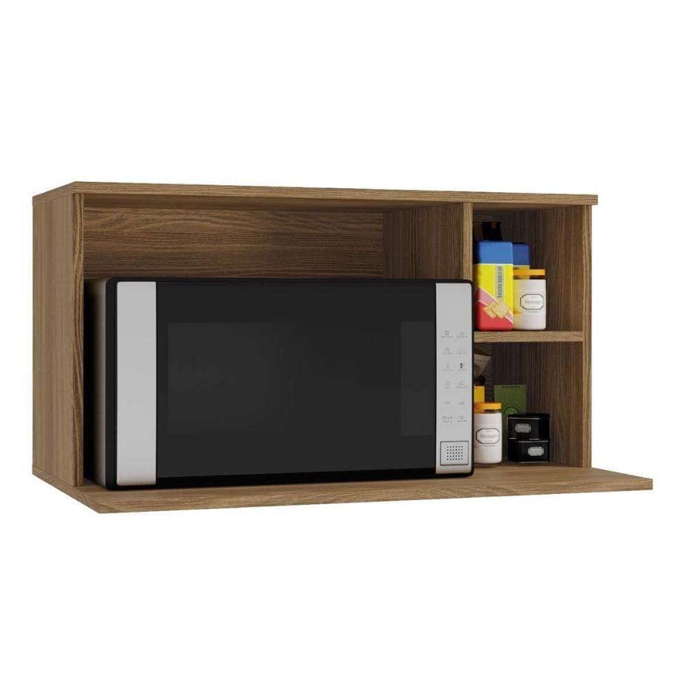 Nicho p/ Cozinha Botanic M639 Suporte p/ Microondas 80cm Nogueira - Kappesberg