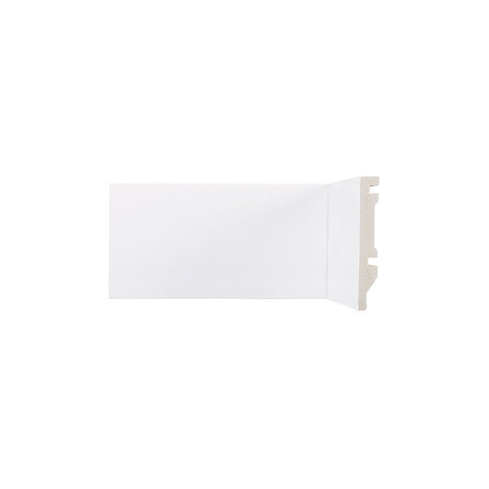 Rodapé de Poliestireno Liso 100cmx15mmx2,40m Pix Revestimentos - caixa com 28,8 Unidade - Branco