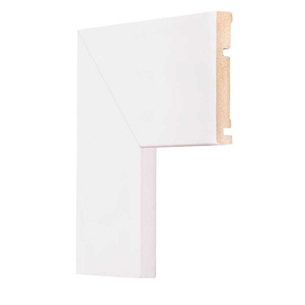Guarnição de Poliestireno Lisa 10cm X 15mm X 2,40m - caixa com 28,8 Unidade - Branco