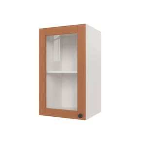Aéreo 1 Porta 40cm com Porta de Vidro Arizona Cabecasa Madeiramadeira Branco/Terracota