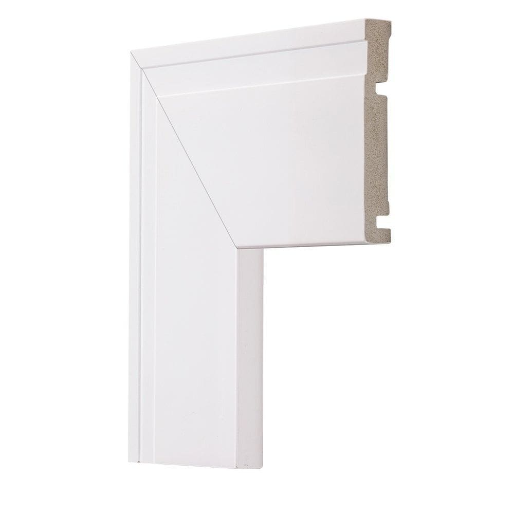 Guarnição de Poliestireno Lisa 10cm X 15mm X 2,40m - caixa com 28,8 Unidade - Branco