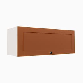 Armário Aéreo Porta Basculante 90cm Arizona Cabecasa Madeiramadeira Branco/Terracota