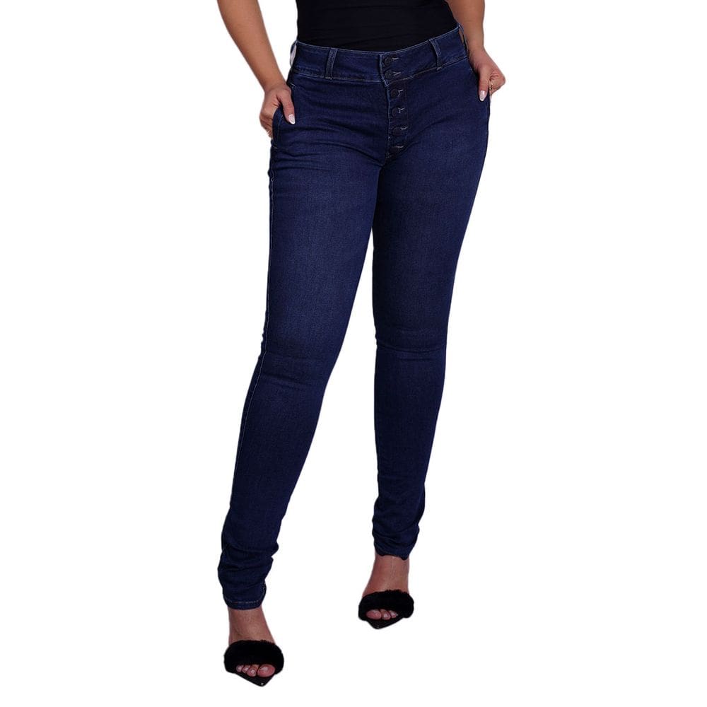 Calça Jeans Para Mulheres Altas Skinny Cintura Alta Levanta Bumbum Ri19 - 77198