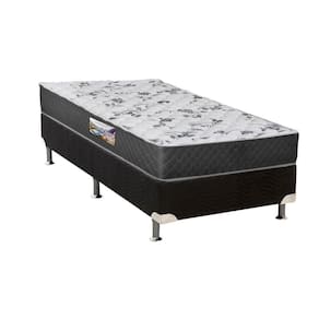 Cama Box Solteiro: Colchão Ortopédico Herval D28/AG65 Ortopedic Black + Base CRC Suede Black(88x188)