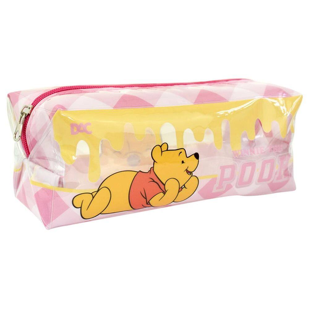 Estojo Escolar Grande Necessaire Ursinho Pooh Disney Faculdade Para Caneta Lápis Borracha Maquiagem