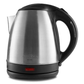 Chaleira Elétrica 1.2L Britânia BCH09I Prata com Preta 220V