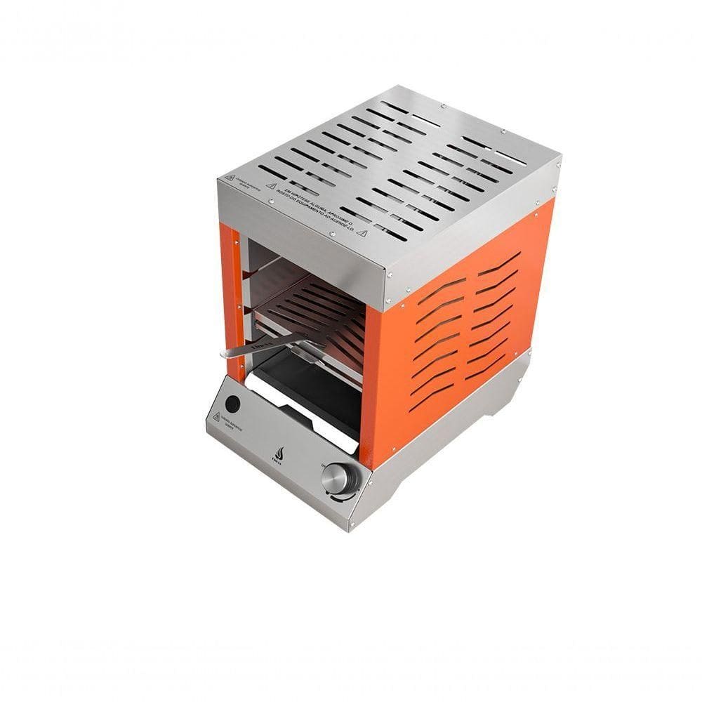 Churrasqueira A Gás Vertical Sem Fumaça Flame Dinoxx Gás GLP Laranja