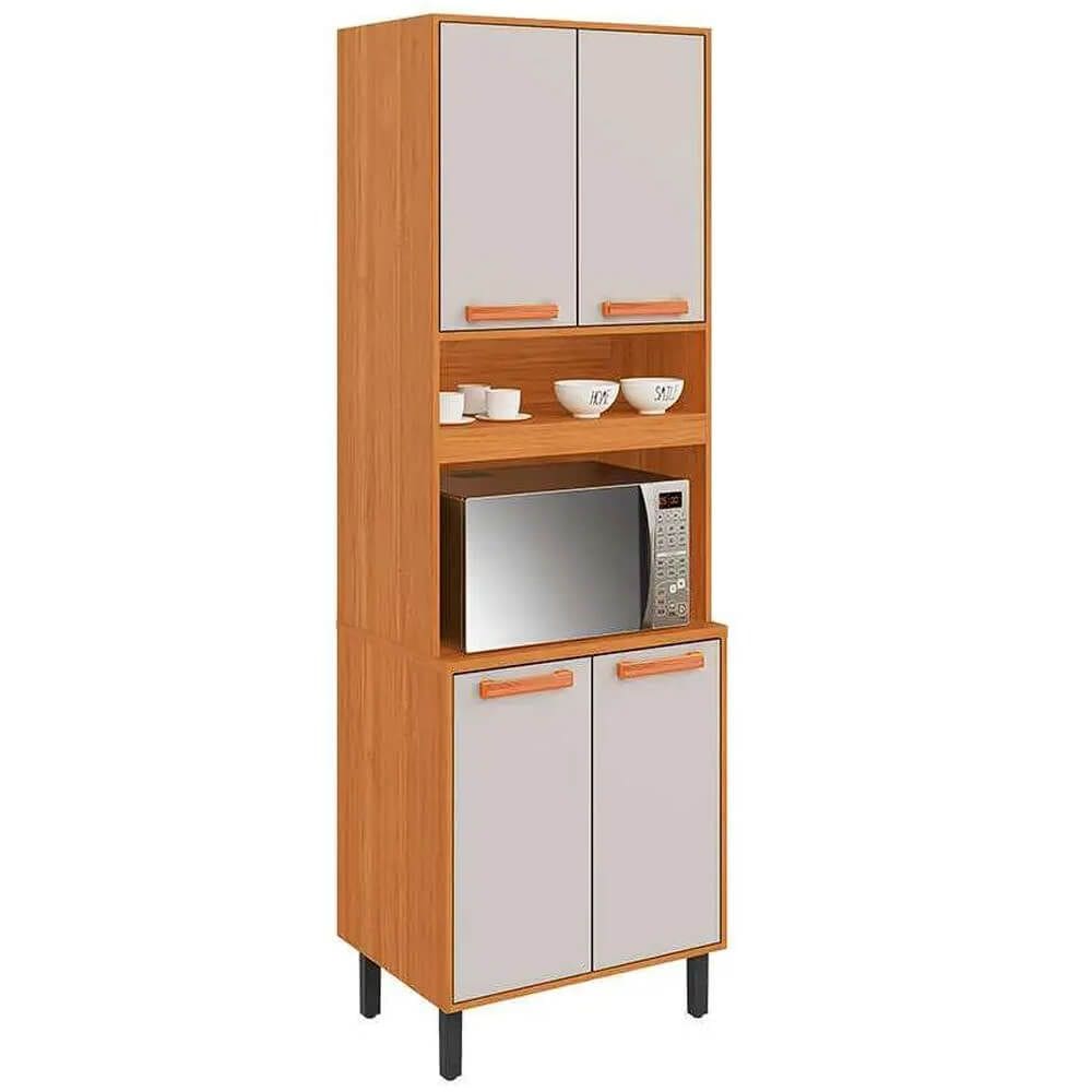 Paneleiro Napoles 4 Portas Itatiaia Cor Cinamomo Off White