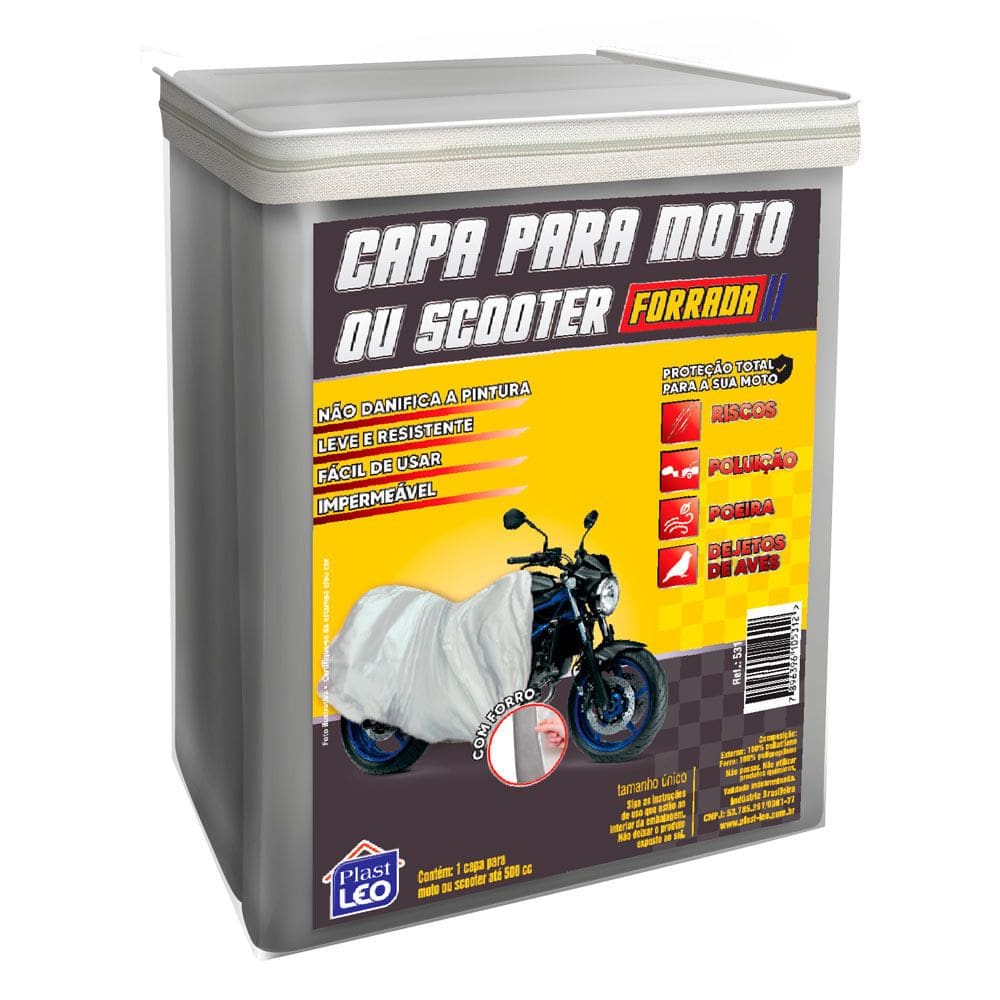 Capa para Moto Forrada 531 Plast Leo Tamanho Único