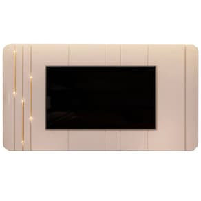 Painel Celine para TV até 75 Polegadas com LED DJ Cor Off White