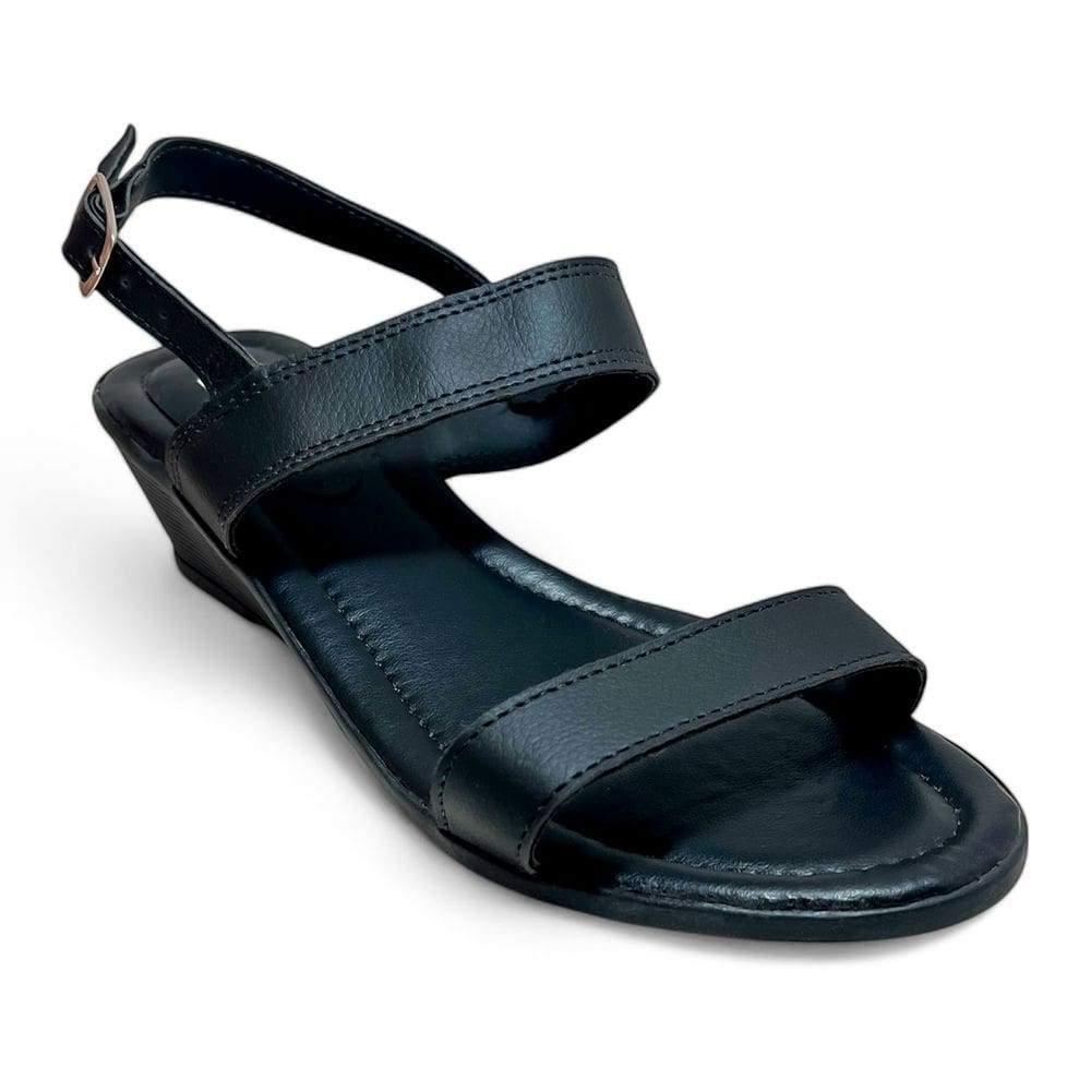 Sandalia Anabela Feminina Tiras Lisas