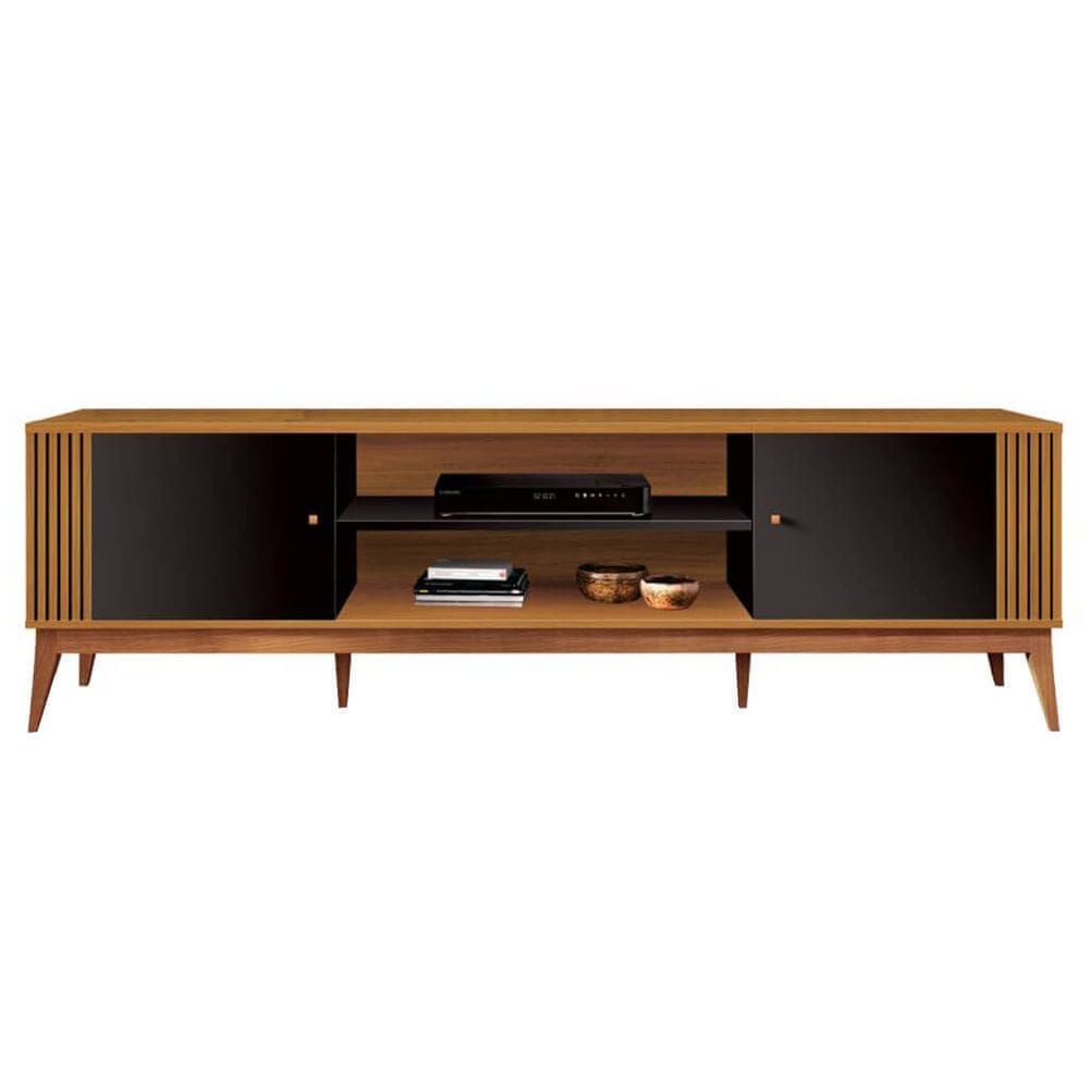 Rack para Tv até 65 Polegadas Legacy EDN Móveis Cor Cedro Naturale Preto