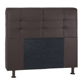 Cabeceira Casal Suede Paris Havaí Cor Marrom