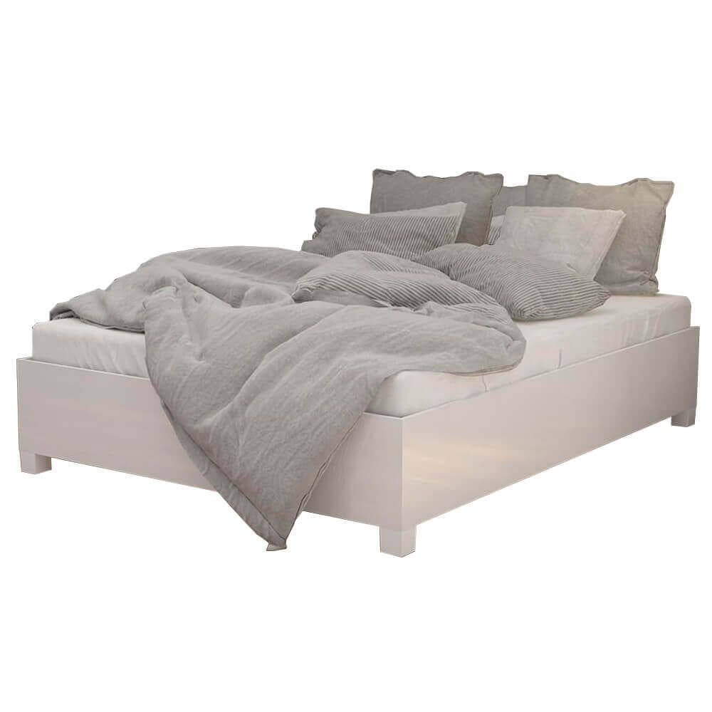 Cama de Casal com Estrado Reforçado Clara Cor Branca