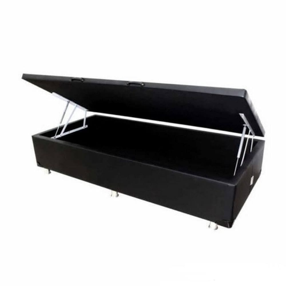 Base Box Com Baú Solteiro 36x88x188 Preta