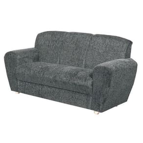 Sofá 5010 3 Lugares em Tecido Suede e Encosto Fixo Cinza